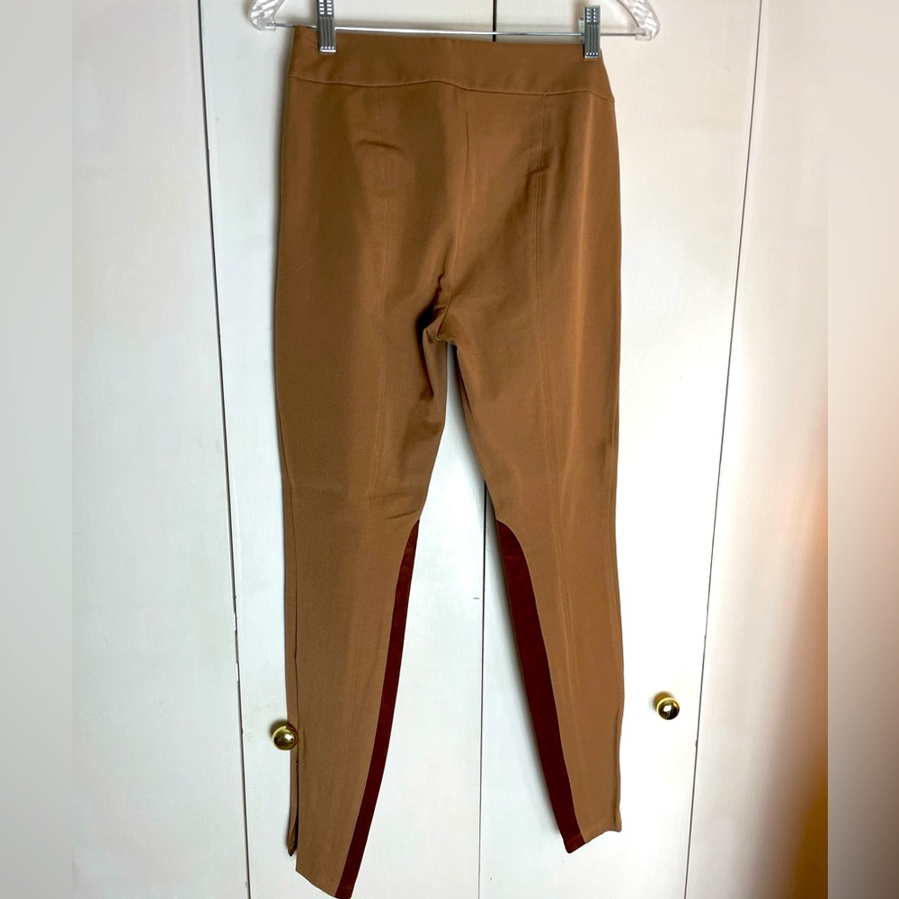 White House Black Market side zipped equestrian legging in camel, size 0